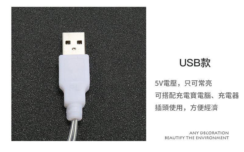 杰克-LED相片夾子燈串丨照片牆背景裝飾掛燈 丨 暖白夾子 丨USB款常亮丨3米20燈（3154）