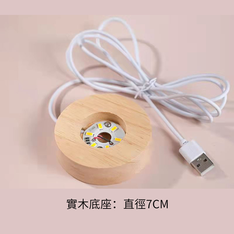 杰克-木質發光底座3D內雕水晶球 | 星系太陽系創意桌面小夜燈擺件 | 聖誕禮品 | 節日禮物 | 裝飾品 （1190）