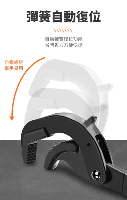 多用萬能扳手套裝丨活動板手丨多用自鎖活口板手丨管鉗衛浴扳手大開口丨自鎖緊扳手組合 （6137）