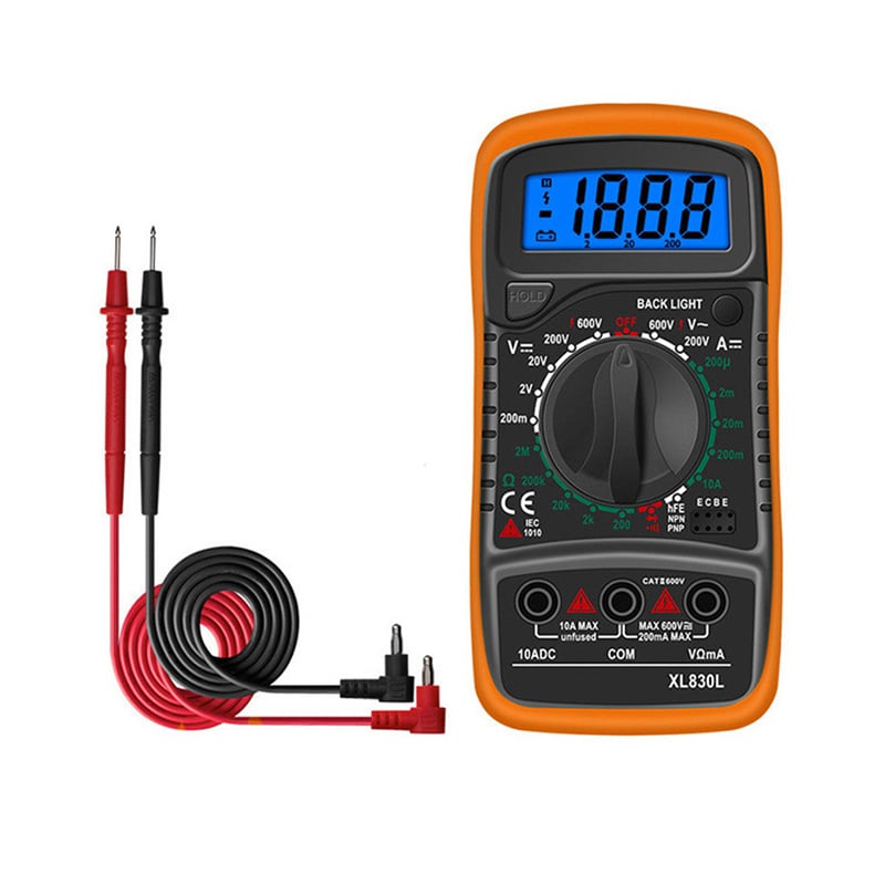 XL830L數字萬用表丨高精度數顯萬能表丨電工多功能測電阻電壓儀錶儀器丨帶電池（6140）