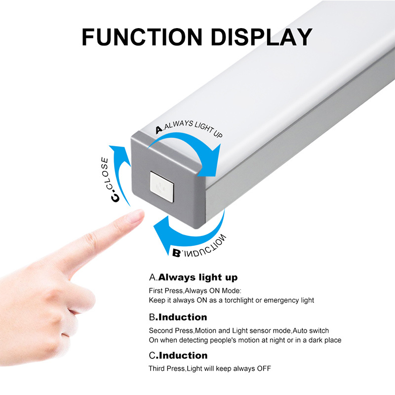 LED長條形多功能人體感應小夜燈丨(150mm)x 2pcs（7107）