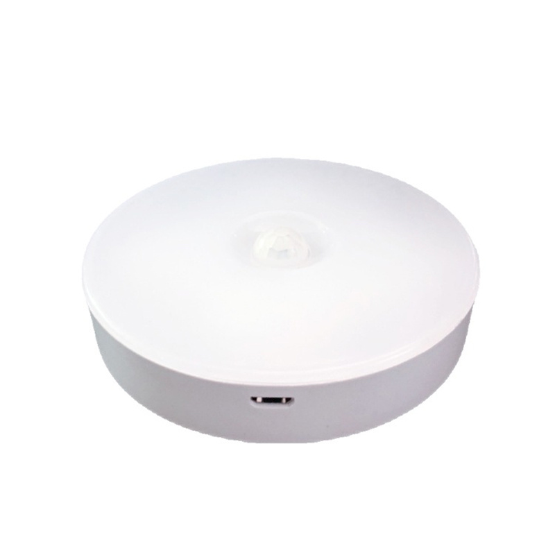 人體感應小夜燈泡丨充電樓梯樓道過道智能家用夜燈丨人來即亮磁吸燈 丨8.6cm充電款-感應雙色-帶開關丨光源功率：1W（7108）