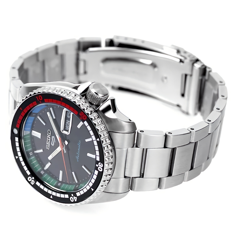 SEIKO 5 Sports SBSA221 SRPK13自動黑色錶盤日期顯示男士手錶