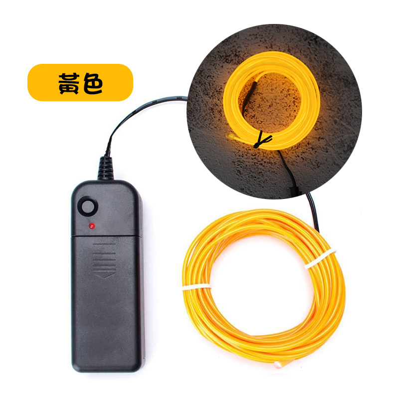 杰克-LED 燈條 丨冷光線 丨發光線冷光燈條 丨霓虹燈冷光條丨裝飾家居 丨冷光線氛圍燈 丨3米-黃色（3177B）