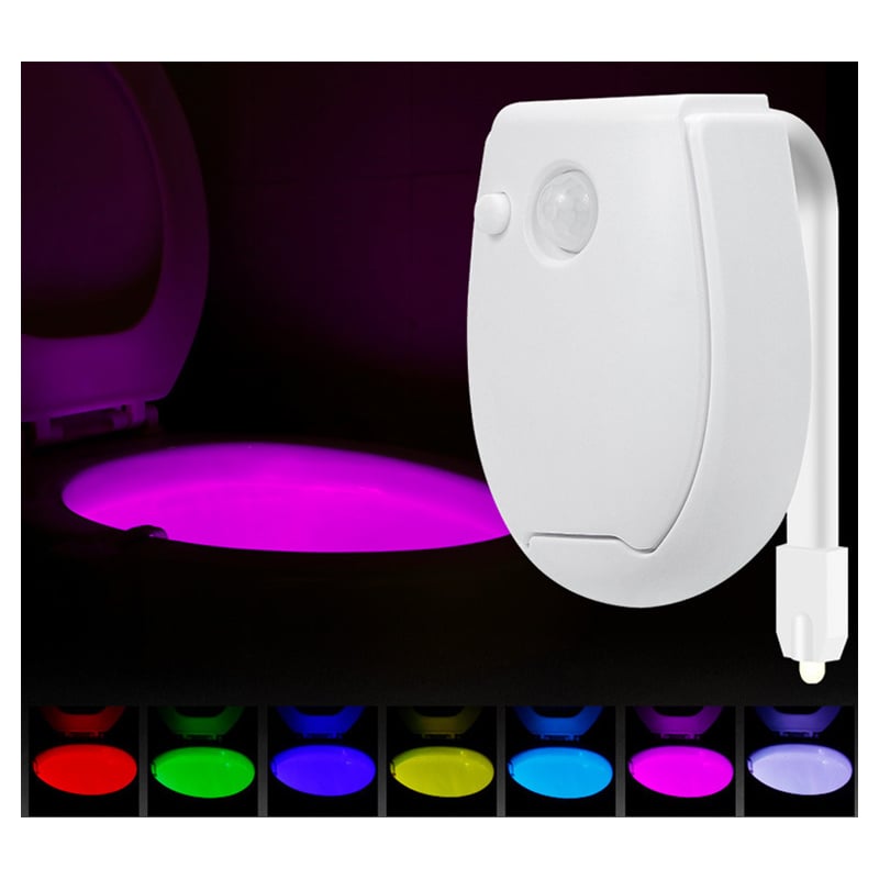 掛式led馬桶燈丨RGB多色智能燈丨自動人體感應燈丨變色小夜燈家用 丨RGB多色（7123）
