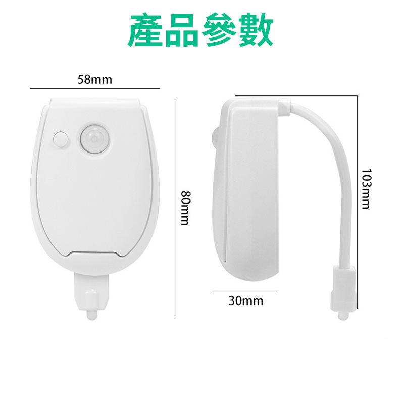 掛式led馬桶燈丨RGB多色智能燈丨自動人體感應燈丨變色小夜燈家用 丨RGB多色（7123）