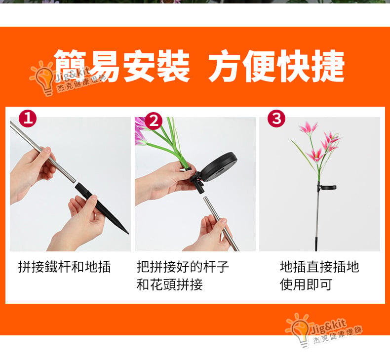 太陽能向日葵地插燈串丨戶外景區裝飾彩燈丨花園庭院草坪景觀燈丨向日葵花燈丨單頭（7137）
