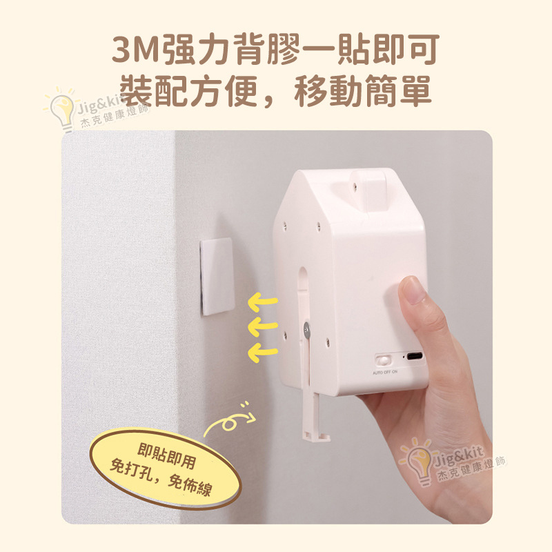 智能人體感應小夜燈丨USB充電氛圍床頭燈丨led創意矽膠感應燈丨窩窩居感應燈丨粉兔（7139）