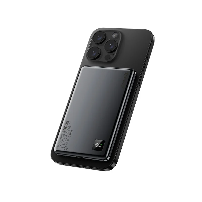 XPower 2合1鋁合金數顯 5000mAh PD3.0+ 磁吸無線外置充電器 M5K