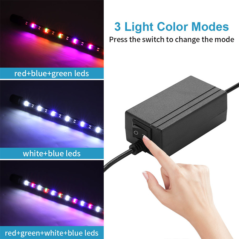 T8魚缸燈丨三色變 LED燈丨防水增豔潛水燈 丨高亮度魚缸燈丨水草燈丨水族燈丨歐規（8124）