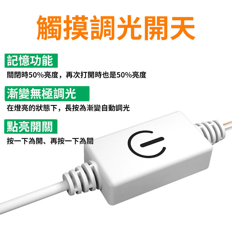 植物生長燈丨LED燈帶丨種植補光燈丨全光譜USB觸摸調光丨防水植物燈 丨粉紫1米/防水（8126）