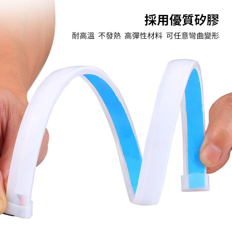 杰克-日行燈軟矽膠丨自行車轉向黃光流水汽車日行燈 丨30CM 掃描冰藍光+黃光流水 丨2條 DC 12V（1196）