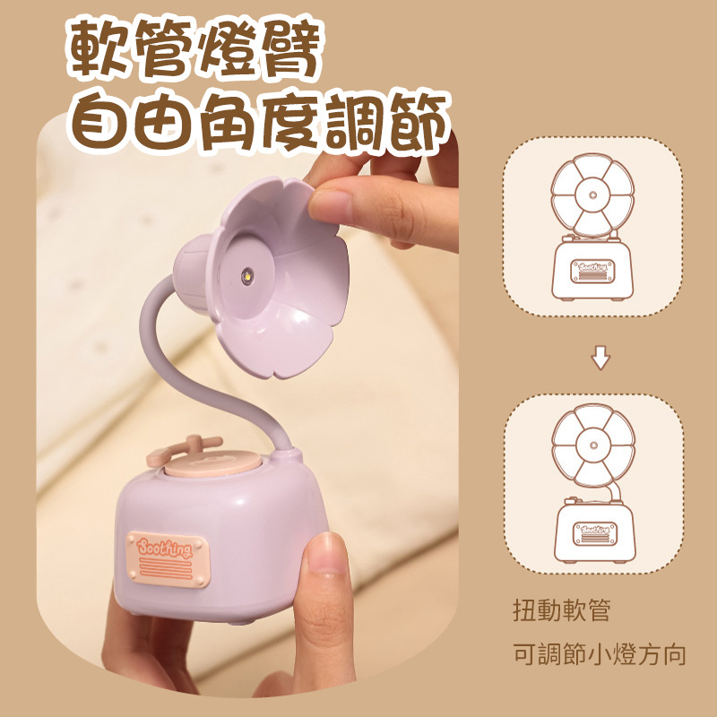 杰克-留聲機小夜燈 | 迷你可愛臺燈 | 可調節角度臥室擺件 | 學生卡通小夜燈（1203）