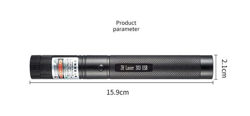 303鐳射手電筒 | 大功率滿天星電筒 | 戶外強光遠射鐳射燈- 【內置鋰電池款】（1206）