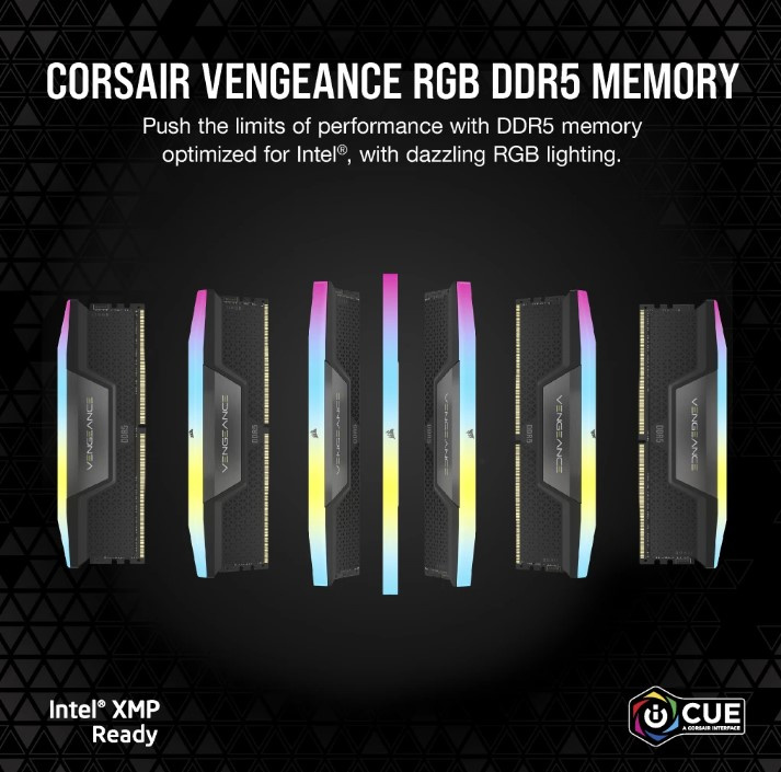 Corsair Vengeance RGB 64GB (2x32GB) 6000MHz CL30 DDR5 CMH32GX5M2B6000C30 [現金優惠 $1850]