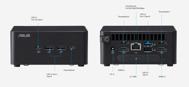 ASUS Intel® NUC 14 Pro Kit Ultra 5-125H Intel Arc GPU [TALL KIT] - NUC14RVHU500000I