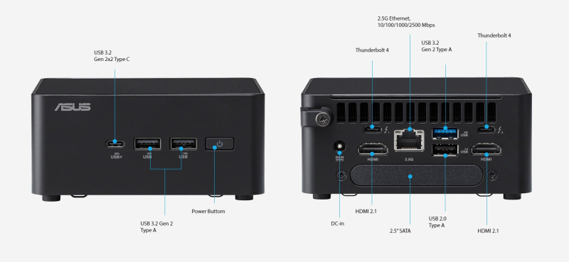 ASUS Intel® NUC 14 Pro Kit  Ultra 7-155H Intel Arc GPU [TALL KIT] - NUC14RVHU700000I