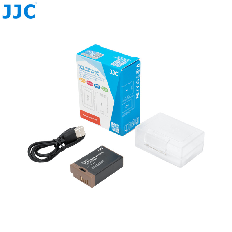 JJC for Canon LPE17 直充直播代用鋰電池 B-LPE17TC USB-C Dummy Battery