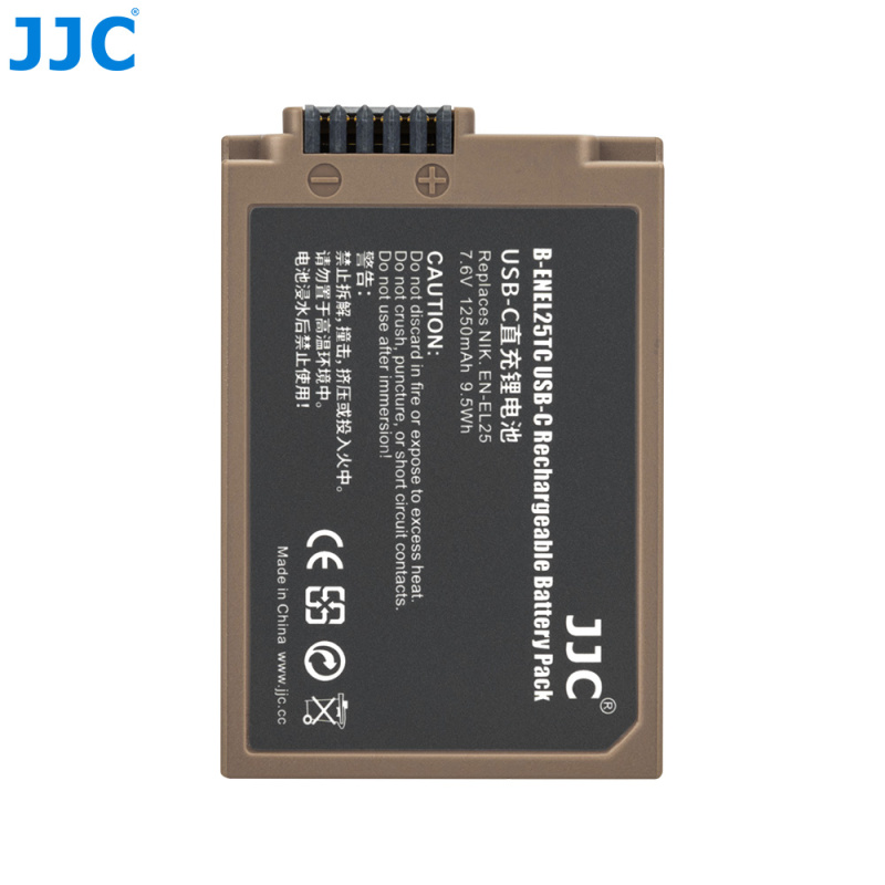 JJC for Nikon ENEL25 直充直播代用鋰電池 B-ENEL25TC  USB-C Dummy Battery