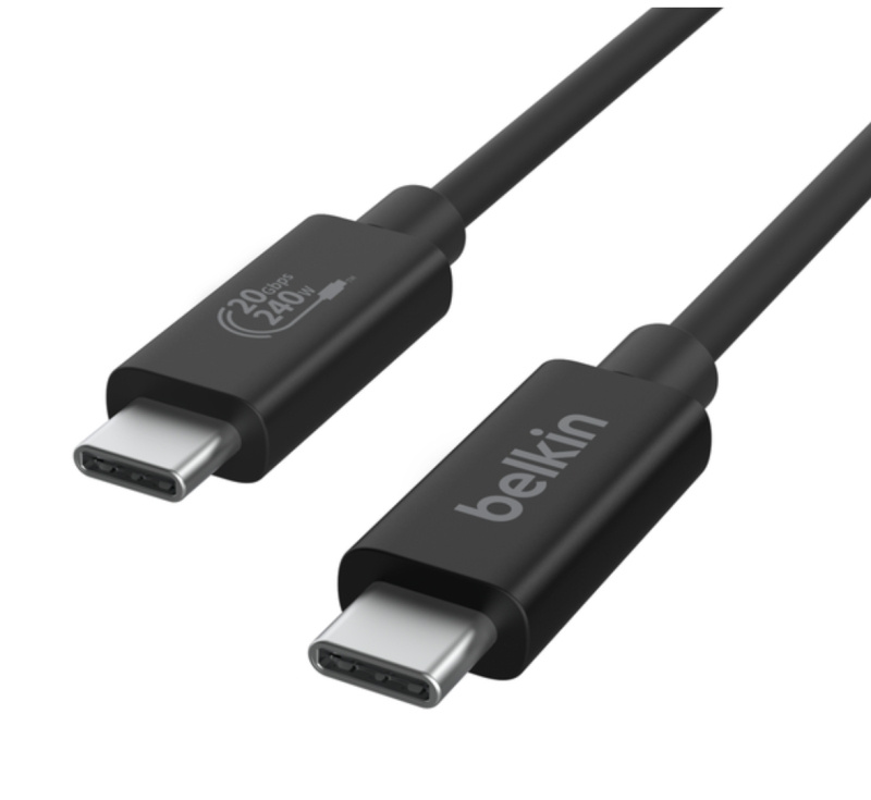 Belkin Connect USB4 線纜,240W + 20Gbps - 2 Meter - INZ004bt2MBK Belkin Connect USB4 線纜,240W + 20Gbps - 2 Meter - INZ004bt2MBK