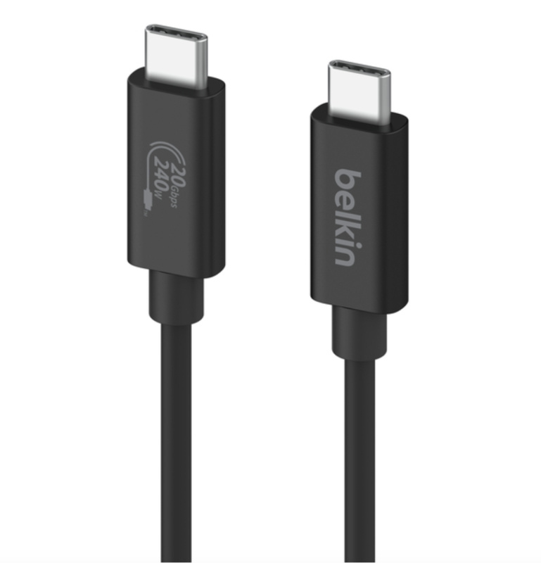 Belkin Connect USB4 線纜,240W + 20Gbps - 2 Meter - INZ004bt2MBK Belkin Connect USB4 線纜,240W + 20Gbps - 2 Meter - INZ004bt2MBK