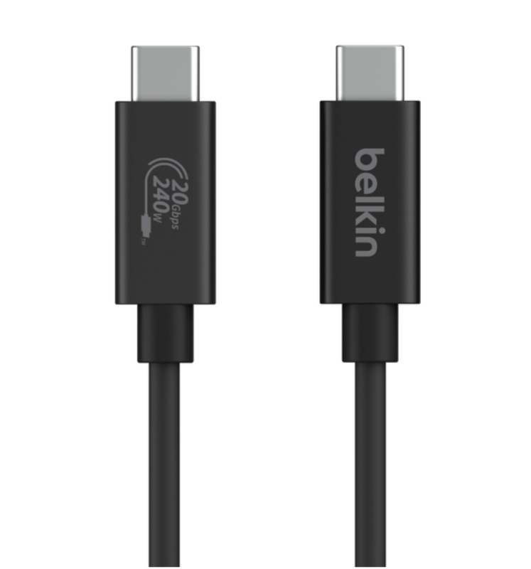 Belkin Connect USB4 線纜,240W + 20Gbps - 2 Meter - INZ004bt2MBK Belkin Connect USB4 線纜,240W + 20Gbps - 2 Meter - INZ004bt2MBK