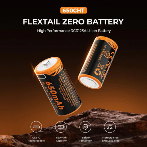 Flextail Zero Battery 650CHT RCR123A充電池