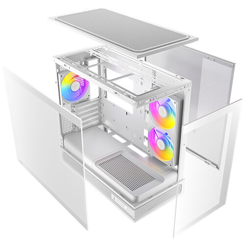 ANTEC C2M ARGB Compact MicroATX Case ( BLACK / WHITE )
