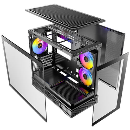 ANTEC C2M ARGB Compact MicroATX Case ( BLACK / WHITE )
