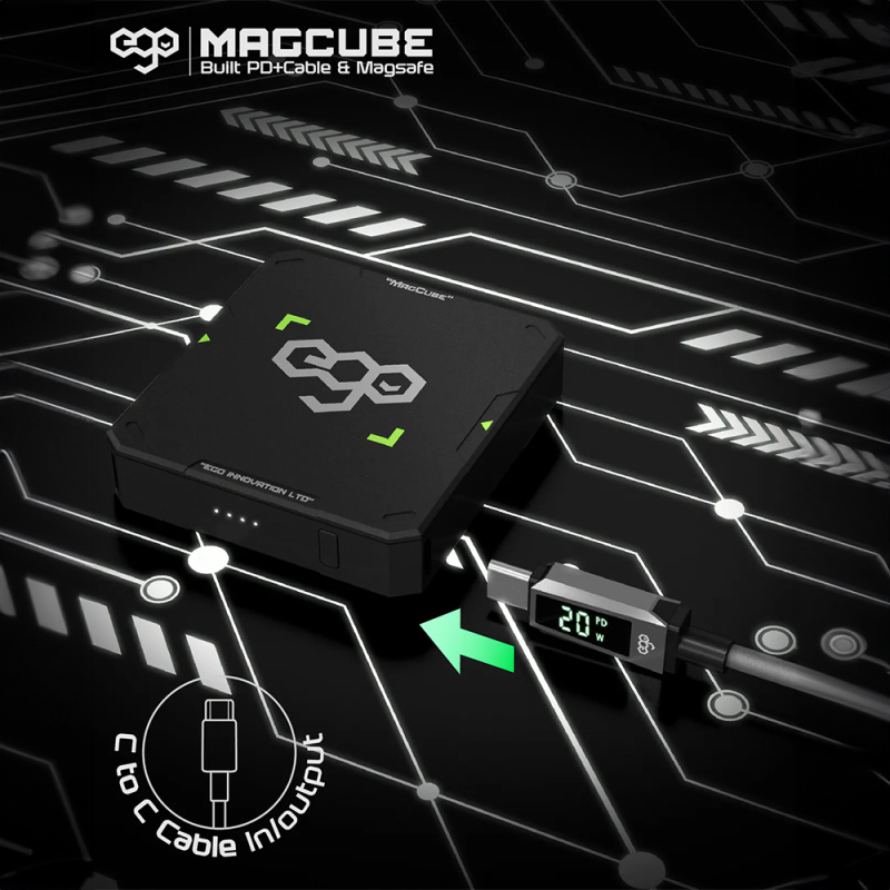 【最新上市】EGO MAGCUBE 5000mAh Magsafe 移動電源 MC-5【原裝行貨一年保養】
