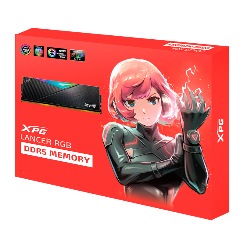 ADATA LANCER RGB DDR5 DRAM 6000Mhz 64GB CL30 (32GB x2) - Black / White ADATA LANCER RGB DDR5 DRAM 6000Mhz 64GB CL30 (32GB x2) - Black / White