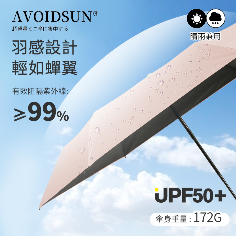 AVOIDSUN Hexagon72 超輕量防潑水防UV全自動傘 [5色]