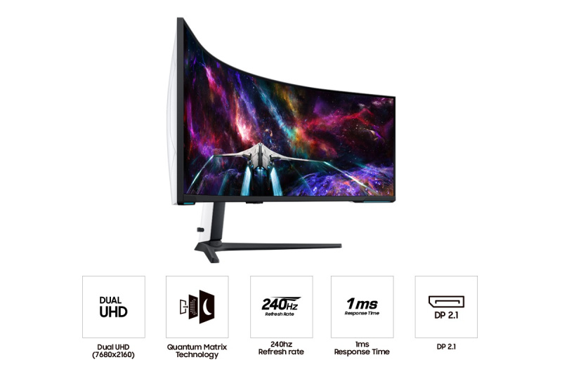 Samsung 57" Odyssey Neo G9 曲面電競顯示器 (240Hz) ( LS57CG952NCXXK ) [現金優惠 $21280]