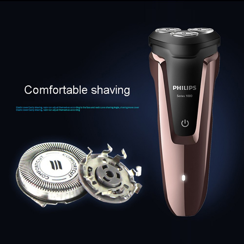 Philips S1060 玫瑰金 旋轉式三刀頭 充電式剃鬚刀 全身水洗