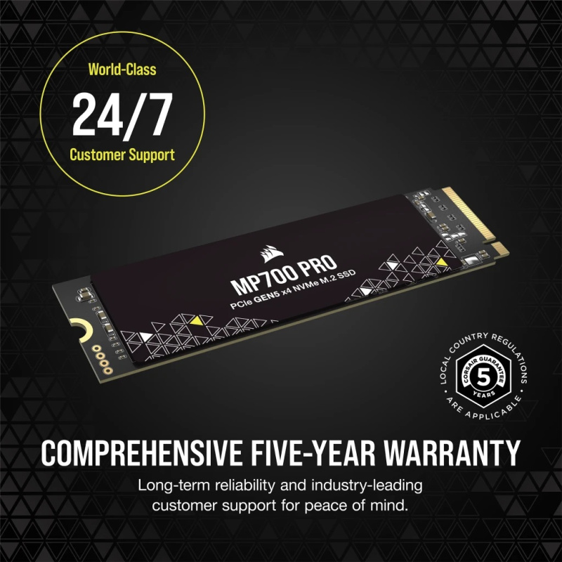 CORSAIR MP700 PRO PCIe Gen5 x4 NVMe 2.0 M.2 SSD ( 1TB / 2TB / 4TB )