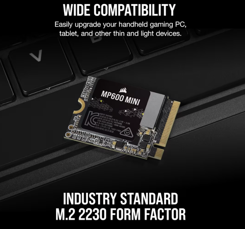 Corsair MP600 MINI (2230) PCIe 4.0 (Gen4) x4 NVMe M.2 SSD ( 1TB / 2TB )