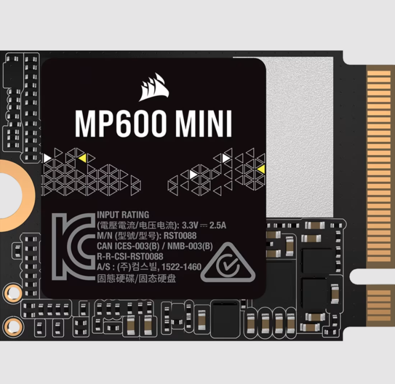 Corsair MP600 MINI (2230) PCIe 4.0 (Gen4) x4 NVMe M.2 SSD ( 1TB / 2TB )