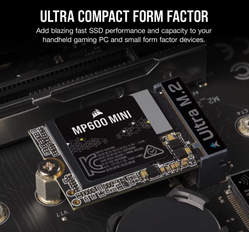 Corsair MP600 MINI (2230) PCIe 4.0 (Gen4) x4 NVMe M.2 SSD ( 1TB / 2TB )