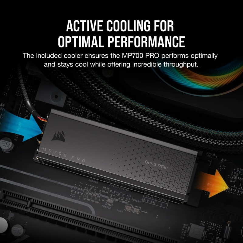 CORSAIR MP700 PRO with Air Cooler PCIe Gen5 x4 NVMe 2.0 M.2 SSD ( 1TB / 2TB /4TB )