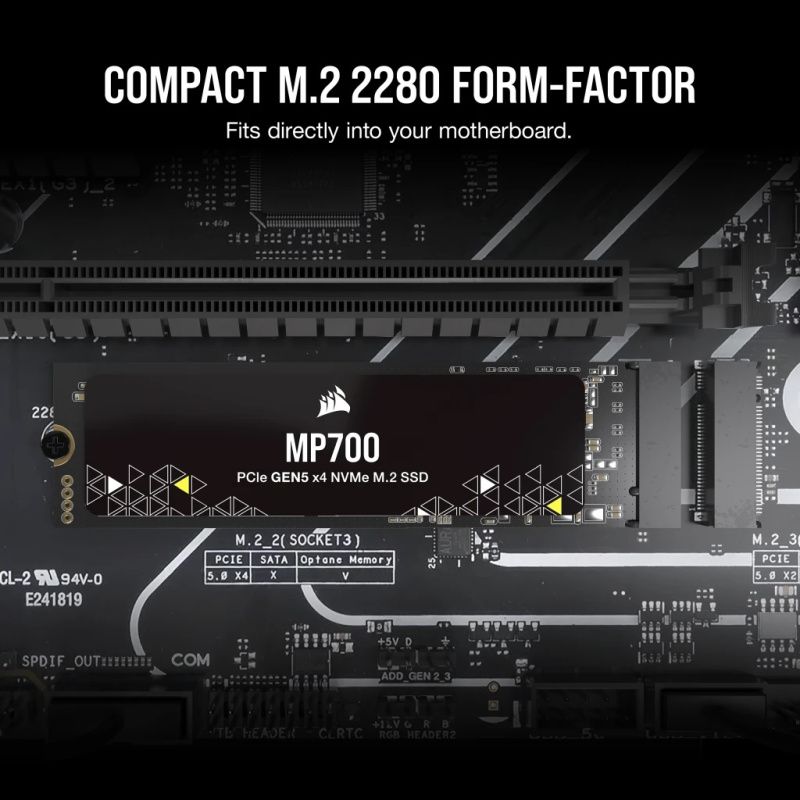 CORSAIR MP700 PCIe 5.0 (Gen 5) x4 NVMe M.2 SSD ( 1TB / 2TB )