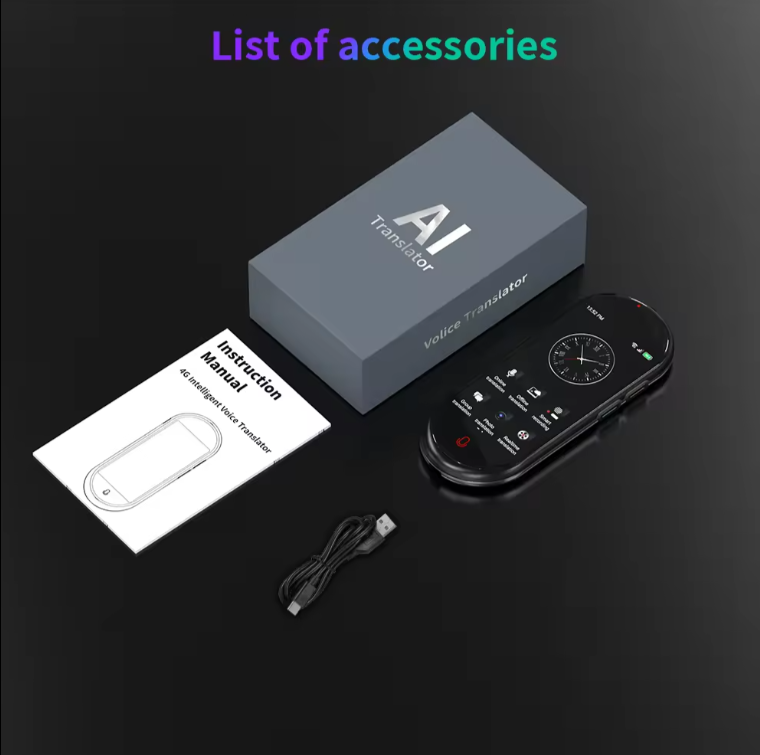 Vormor A10翻譯器AI語音翻譯觸控螢幕4G/WiFi/SIM相機照片翻譯多語言學習機