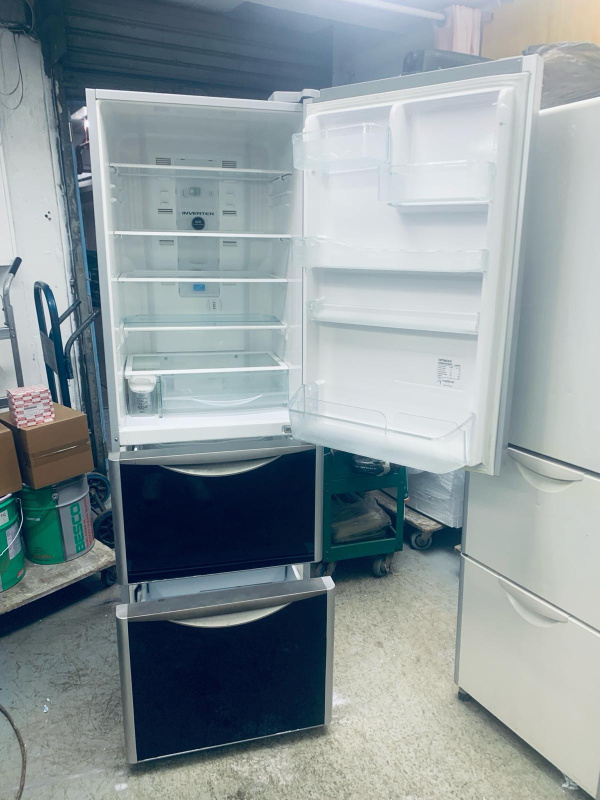 雪櫃 三門 大容量 可自動制冰 R-SG37BPH 黑珍珠色 100%正常 九成新以上 包送貨安裝 二手電器 #最新款 #傢俬#家庭用品 #搬屋 #拆舊