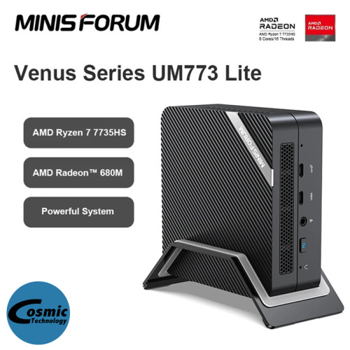 MINISFORUM Venus Series UM773 Lite Mini-PC (R7-7735HS, 16+512GB SSD)
