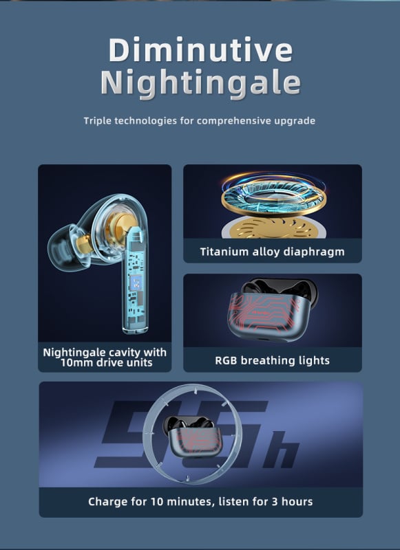 AWEI-T29PRO 碎片紋丨 TWS 藍牙耳機 丨無線耳機 丨無線藍牙耳機 丨遊戲降噪運動型跑步專用丨高端typec快充超長續航 （2122）