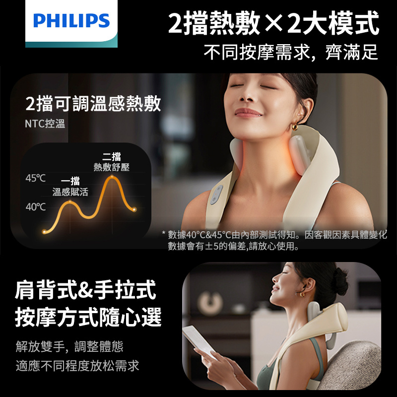 PHILIPS 無線肩頸斜方肌按摩器