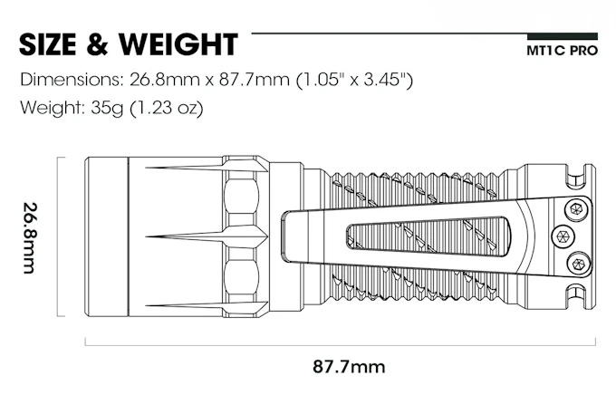 Nitecore MT1C Pro USB-C充電 電筒 Nitecore MT1C Pro USB-C充電 電筒