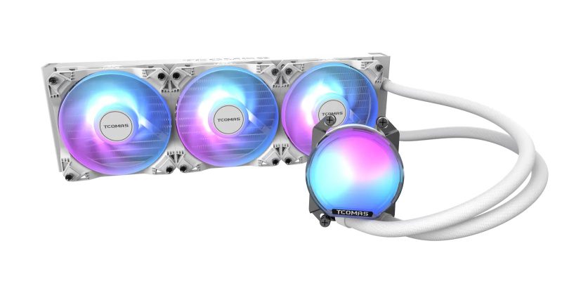 TCOMAS SJ-A080 360MM (AMD) AIO LIQUID COOLER - ( BLACK / WHITE )