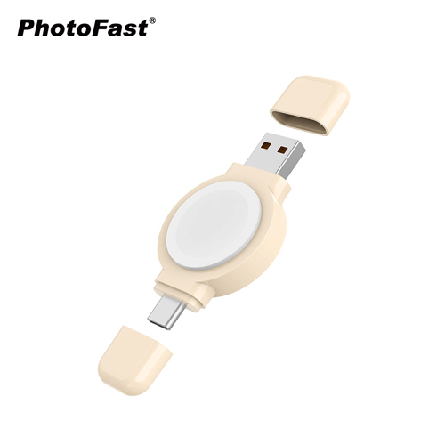 PhotoFast SPIN Charge 疾速雙頭充 Apple Watch 手錶磁吸無線充電器 (USB及Type-C雙頭)