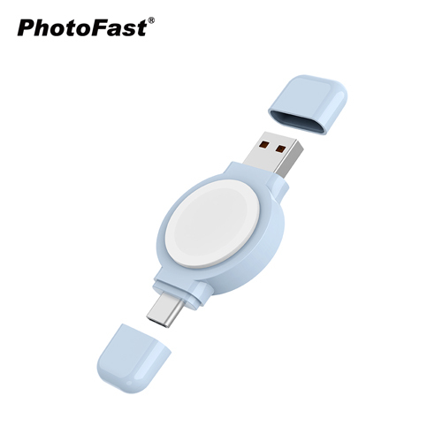 PhotoFast SPIN Charge 疾速雙頭充 Apple Watch 手錶磁吸無線充電器 (USB及Type-C雙頭)