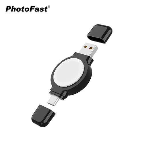 PhotoFast SPIN Charge 疾速雙頭充 Apple Watch 手錶磁吸無線充電器 (USB及Type-C雙頭)
